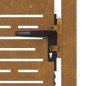 vidaXL Puerta de jardín acero corten diseño cuadrado 105x155 cm