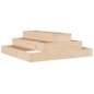 vidaXL Jardinera de madera maciza de pino 80x80x27 cm