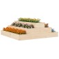 vidaXL Jardinera de madera maciza de pino 80x80x27 cm