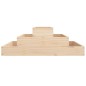 vidaXL Jardinera de madera maciza de pino 80x80x27 cm