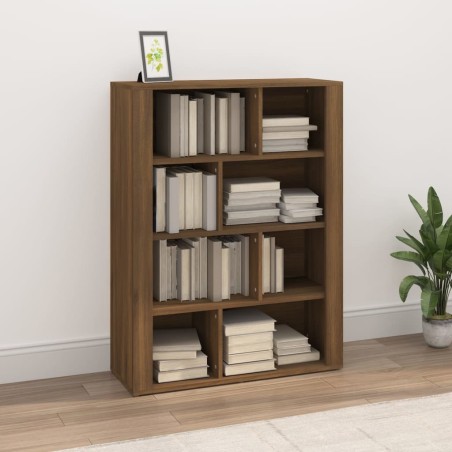 vidaXL Aparador de madera contrachapada marrón roble 80x30x106 cm