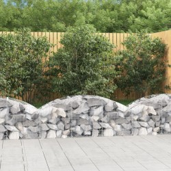 vidaXL Cesta de gaviones forma arco hierro galvanizado 150x50x40/60 cm