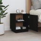 vidaXL Mesita de noche madera maciza de pino negro 40x34x45 cm vidaXL Mesita de noche madera maciza de pino negro 40x34x45 cm