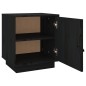 vidaXL Mesita de noche madera maciza de pino negro 40x34x45 cm vidaXL Mesita de noche madera maciza de pino negro 40x34x45 cm