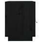 vidaXL Mesita de noche madera maciza de pino negro 40x34x45 cm vidaXL Mesita de noche madera maciza de pino negro 40x34x45 cm