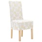 vidaXL Fundas de silla elásticas 6 unidades rectas blanco y dorado vidaXL Fundas de silla elásticas 6 unidades rectas blanco y dorado