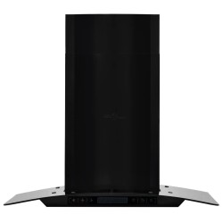 vidaXL Campana extractora pared 60 cm acero inoxidable 756 m³/h negro