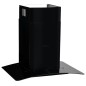 vidaXL Campana extractora pared 60 cm acero inoxidable 756 m³/h negro vidaXL Campana extractora pared 60 cm acero inoxidable 756 m³/h negro