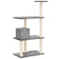 vidaXL Rascador para gatos con postes de sisal gris claro 119 cm