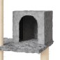 vidaXL Rascador para gatos con postes de sisal gris claro 119 cm