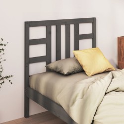 vidaXL Cabecero de cama madera maciza de pino gris 96x4x100 cm
