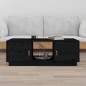 vidaXL Mesa de centro de madera maciza de pino negro 100x50x35 cm vidaXL Mesa de centro de madera maciza de pino negro 100x50x35 cm