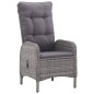 vidaXL Muebles de jardín 5 piezas ratán sintético gris madera acacia vidaXL Muebles de jardín 5 piezas ratán sintético gris madera acacia
