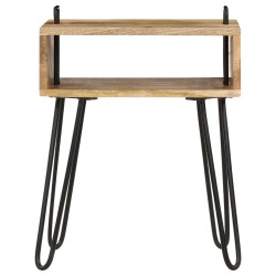 vidaXL Mesita de noche madera maciza de mango 40x34x47 cm