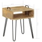 vidaXL Mesita de noche madera maciza de mango 40x34x47 cm vidaXL Mesita de noche madera maciza de mango 40x34x47 cm