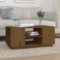vidaXL Mesa de centro madera maciza de pino marrón miel 90x49x40,5 cm vidaXL Mesa de centro madera maciza de pino marrón miel 90x49x40,5 cm