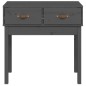 vidaXL Mesa consola de madera maciza de pino gris 76,5x40x75 cm
