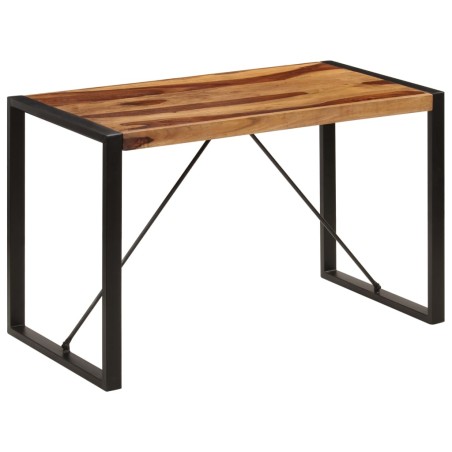 vidaXL Mesa de comedor de madera maciza de sheesham 120x60x76 cm