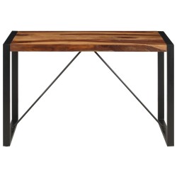 vidaXL Mesa de comedor de madera maciza de sheesham 120x60x76 cm