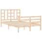 vidaXL Estructura de cama de matrimonio con cabecero madera maciza vidaXL Estructura de cama de matrimonio con cabecero madera maciza