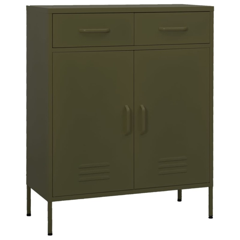 vidaXL Armario de almacenamiento acero verde oliva 80x35x101,5 cm vidaXL Armario de almacenamiento acero verde oliva 80x35x101,5 cm
