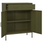 vidaXL Armario de almacenamiento acero verde oliva 80x35x101,5 cm vidaXL Armario de almacenamiento acero verde oliva 80x35x101,5 cm