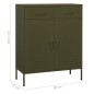 vidaXL Armario de almacenamiento acero verde oliva 80x35x101,5 cm vidaXL Armario de almacenamiento acero verde oliva 80x35x101,5 cm