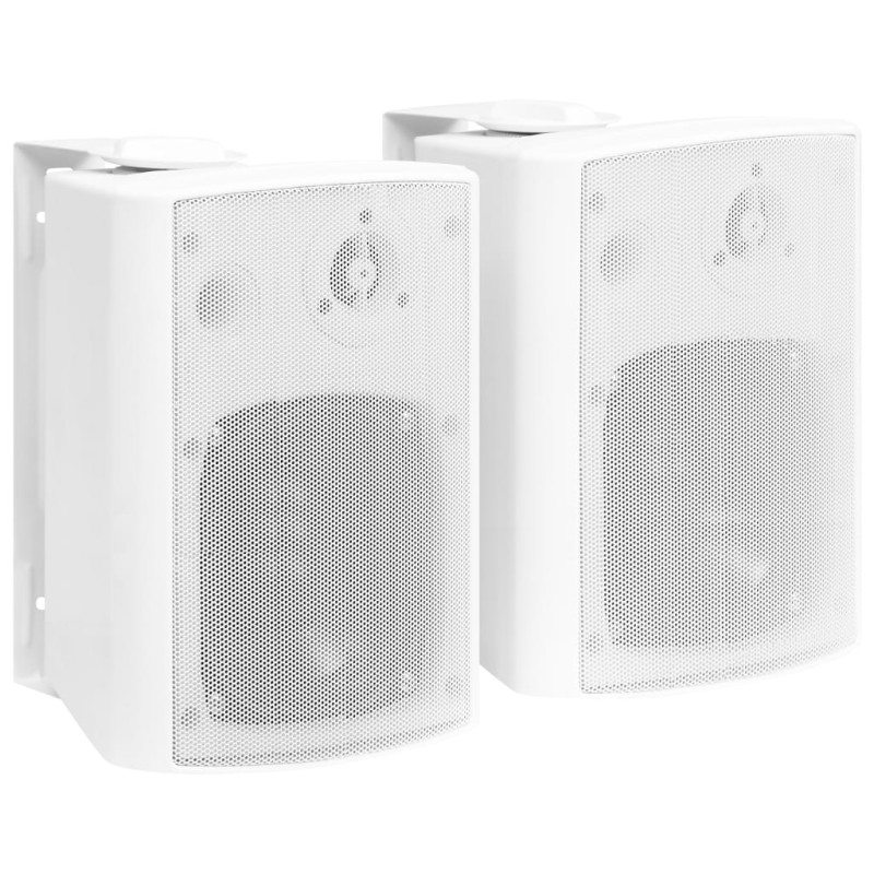 vidaXL Altavoces estéreo de pared 2 uds blanco interior exterior 100 W