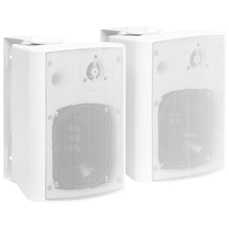 vidaXL Altavoces estéreo de pared 2 uds blanco interior exterior 100 W