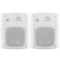 vidaXL Altavoces estéreo de pared 2 uds blanco interior exterior 100 W