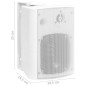 vidaXL Altavoces estéreo de pared 2 uds blanco interior exterior 100 W