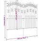 vidaXL Valla de jardín con punta de lanza acero recubierto negro 222cm vidaXL Valla de jardín con punta de lanza acero recubierto negro 222cm