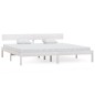 vidaXL Estructura de cama madera maciza de pino blanco 200x200 cm