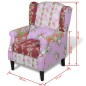 vidaXL Sillón con diseño de retales de tela vidaXL Sillón con diseño de retales de tela