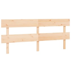 vidaXL Cabecero de cama madera maciza de pino gris 204x3x81 cm