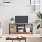 vidaXL Mueble TV hierro y madera contrachapada gris Sonoma 100x35x45cm vidaXL Mueble TV hierro y madera contrachapada gris Sonoma 100x35x45cm