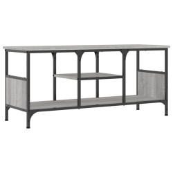vidaXL Mueble TV hierro y madera contrachapada gris Sonoma 100x35x45cm