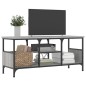 vidaXL Mueble TV hierro y madera contrachapada gris Sonoma 100x35x45cm vidaXL Mueble TV hierro y madera contrachapada gris Sonoma 100x35x45cm