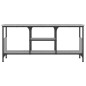 vidaXL Mueble TV hierro y madera contrachapada gris Sonoma 100x35x45cm vidaXL Mueble TV hierro y madera contrachapada gris Sonoma 100x35x45cm