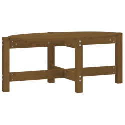 vidaXL Mesa de centro madera maciza de pino marrón miel 87x48x35 cm