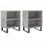 vidaXL Mesitas de noche 2 uds madera gris hormigón 40x30x50 cm vidaXL Mesitas de noche 2 uds madera gris hormigón 40x30x50 cm