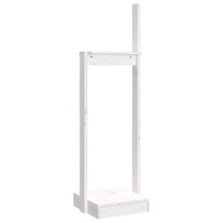vidaXL Soporte para leña madera maciza de pino blanco 33,5x30x110 cm