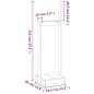 vidaXL Soporte para leña madera maciza de pino blanco 33,5x30x110 cm vidaXL Soporte para leña madera maciza de pino blanco 33,5x30x110 cm