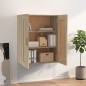 vidaXL Armario de pared contrachapada roble sonoma 69,5x32,5x90 cm