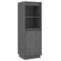 vidaXL Aparador alto de madera maciza de pino gris 37x34x110 cm vidaXL Aparador alto de madera maciza de pino gris 37x34x110 cm