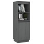vidaXL Aparador alto de madera maciza de pino gris 37x34x110 cm vidaXL Aparador alto de madera maciza de pino gris 37x34x110 cm