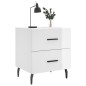vidaXL Mesita noche 2 uds madera ingeniería blanco brillo 40x35x47,5cm vidaXL Mesita noche 2 uds madera ingeniería blanco brillo 40x35x47,5cm