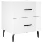 vidaXL Mesita noche 2 uds madera ingeniería blanco brillo 40x35x47,5cm vidaXL Mesita noche 2 uds madera ingeniería blanco brillo 40x35x47,5cm