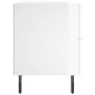vidaXL Mesita noche 2 uds madera ingeniería blanco brillo 40x35x47,5cm vidaXL Mesita noche 2 uds madera ingeniería blanco brillo 40x35x47,5cm