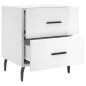 vidaXL Mesita noche 2 uds madera ingeniería blanco brillo 40x35x47,5cm vidaXL Mesita noche 2 uds madera ingeniería blanco brillo 40x35x47,5cm